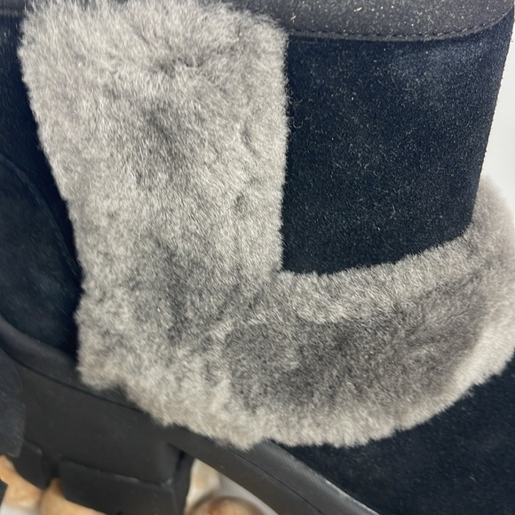 UGG Brooklyn Sunburst Heeled Boot Black Sz 9 heel 3in NIB - Picture 5 of 11